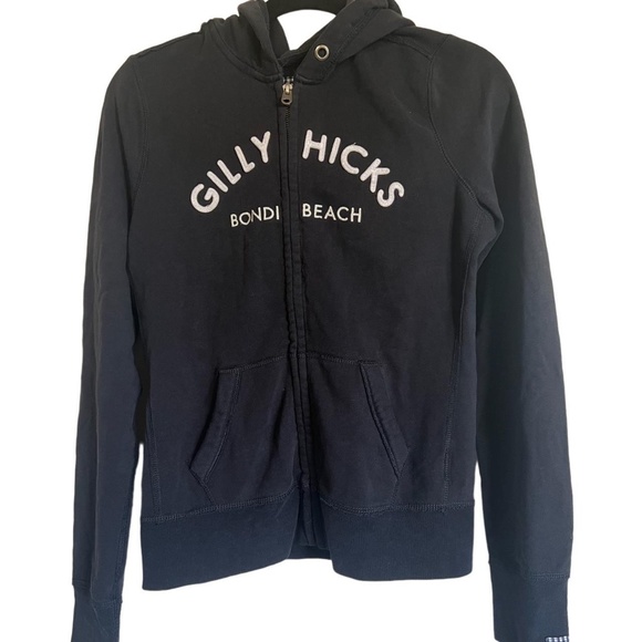 Vintage Gilly Hicks navy logo zip up jacket - Picture 1 of 3